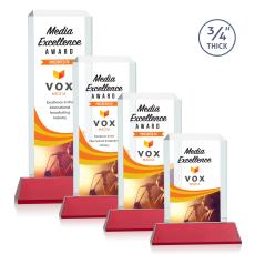 Dalton VividPrint Award on Newhaven - Red - Crystal Awards