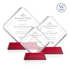 Toulon Award on Newhaven - Red - Crystal Awards
