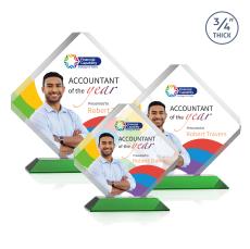 Toulon VividPrint Award - Green - Crystal Awards