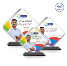 Toulon VividPrint Award - Black - Crystal Awards