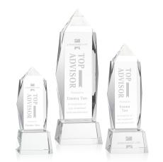 Bloomington Award on Base - Clear - Crystal Pillar Awards