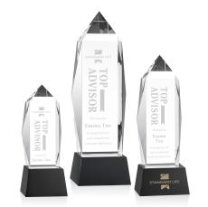 Bloomington Award on Base - Black - Crystal Pillar Awards