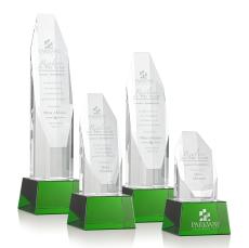 Barrhaven Award on Base - Green - Crystal Awards