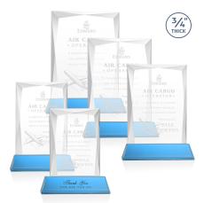 Messina Award on Newhaven Base - Sky Blue - Crystal Awards