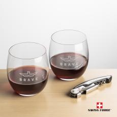 Swiss Force Opener & Zacata Stemless Wine - Barware Gift Sets