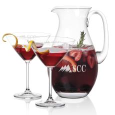 St Tropez Pitcher & Coleford Cocktail Set - Martini Glasses