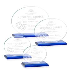 Austin Award (Horiz) - Blue - Crystal Awards