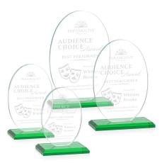 Austin Award (Vert) - Green - Crystal Awards