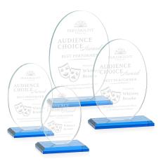 Austin Award (Vert) - Sky Blue - Crystal Awards