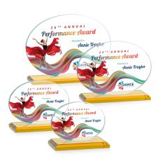 Austin (Horiz) VividPrint Award - Amber - Crystal Awards