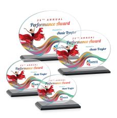 Austin (Horiz) VividPrint Award - Black  - Crystal Awards