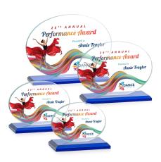 Austin (Horiz) VividPrint Award - Blue - Crystal Awards