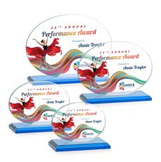 Austin (Horiz) VividPrint Award - Sky Blue - Crystal Awards