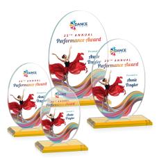 Austin (Vert) VividPrint Award - Amber - Crystal Awards