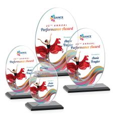 Austin (Vert) VividPrint Award - Black  - Crystal Awards