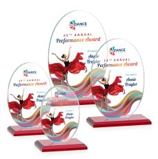 Austin (Vert) VividPrint Award - Red - Crystal Awards