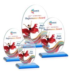 Austin (Vert) VividPrint Award - Sky Blue - Crystal Awards