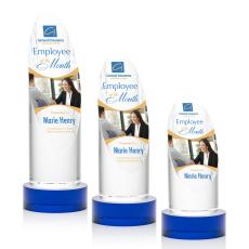 Lauder VividPrint Award on Base - Blue - Crystal Awards