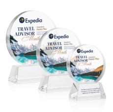 Glenwood Vividprint Award on Base - Clear - Circle Awards