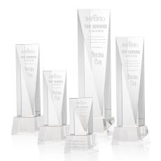 Easton Award on Base - Clear - Crystal Pillar Awards