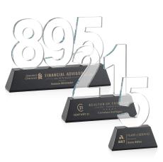 Milestone Optical Award - Black - Crystal Awards