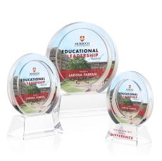 Templeton VividPrint Award on Base - Clear - Circle Awards