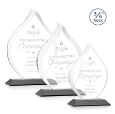 Worthington Flame Award - Black - Crystal Awards