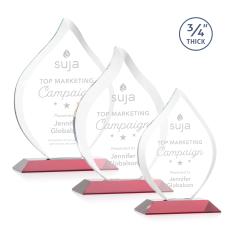Worthington Flame Award - Red - Crystal Awards