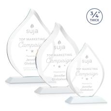 Worthington Flame Award - White - Crystal Awards