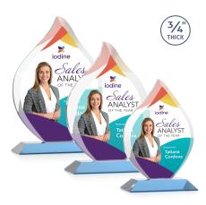 Worthington VividPrint Award - Sky Blue - Crystal Awards