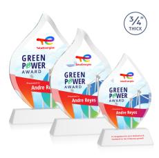 Worthington VividPrint Award on Newhaven - White - Crystal Awards