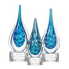 Worchester Award on Paragon Base - Clear - Art Glass Awards