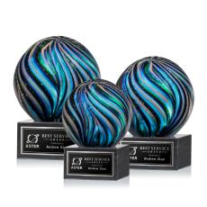 Malton Award on Square Marble Base - Art Glass Awards