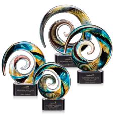 Nazare Award on Paragon - Black - Art Glass Awards