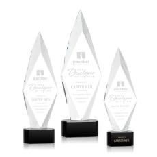 Manilow Award on Paragon Base - Black - Crystal Awards