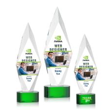 Manilow VividPrint Award on Paragon Base - Green - Crystal Awards