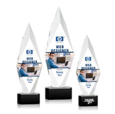 Manilow VividPrint Award on Paragon Base - Black - Diamond Awards