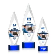 Manilow VividPrint Award on Paragon Base - Blue - Crystal Awards