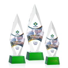 Manilow VividPrint Award on Robson Base - Green - Diamond Awards