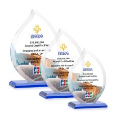 Nestor Flame VividPrint Award - Blue - Glass Awards
