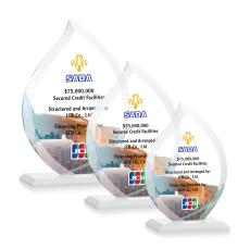 Nestor Flame VividPrint Award - White - Crystal Awards