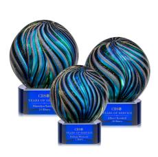 Malton Award on Paragon Base - Blue - Art Glass Awards