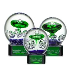 Aquarius Award on Paragon Base - Green - Retirement Awards