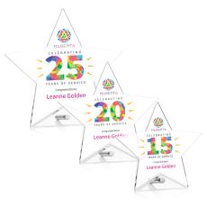 Polaris Star VividPrint Award - Silver - Acrylic Star Awards