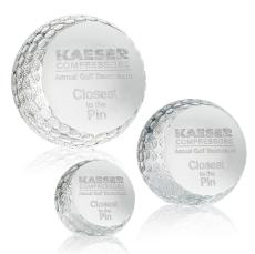 Golf Ball Paperweight - Crystal Paperweights