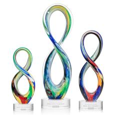 Duarte Award on Stanrich Base - Clear - Art Glass Awards