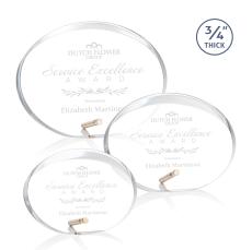 Mosaic Oval Award - Gold - Acrylic Awards