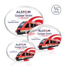 Mosaic Oval VividPrint Award - Gold - Acrylic Awards