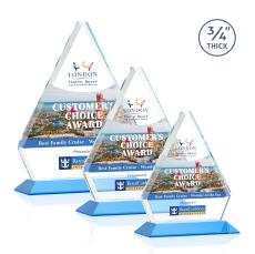 Fyreside VividPrint Award - Sky Blue - Blue Crystal Awards