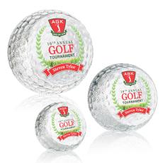Golf Ball VividPrint Paperweight - Crystal Paperweights